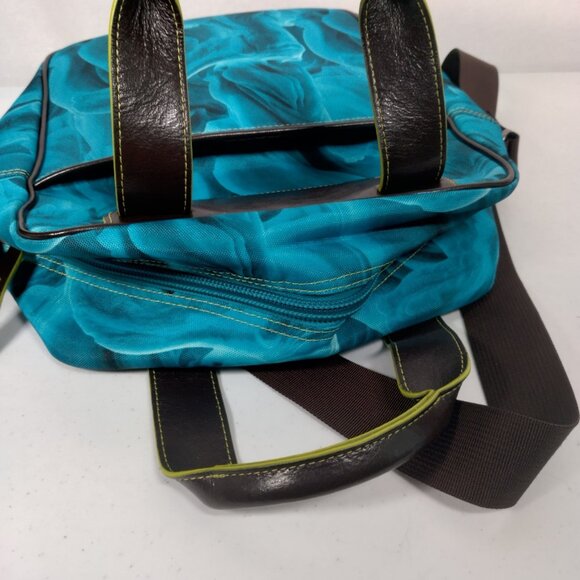 Nike Tote Bag Blue Abstract Print Padded Shoulder Strap Trippy Swirl Travel - Picture 9 of 16